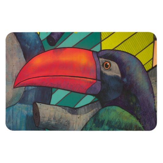 Colorful Toucan Graffiti Magnet (Horizontal)