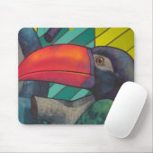 Colorful Toucan Graffiti Mousepad (Mit Mouse)