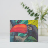 Colorful Toucan Graffiti Postkarte (Stehend Vorderseite)