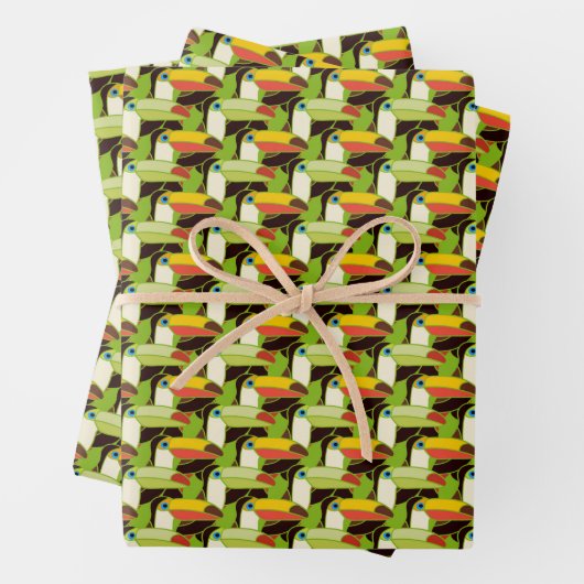 Colorful Toucans Geschenkpapier Set (Beispiel)