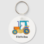 Colorful Tractor Personalized Schlüsselanhänger (Vorderseite)