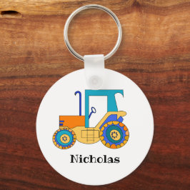 Colorful Tractor Personalized Schlüsselanhänger