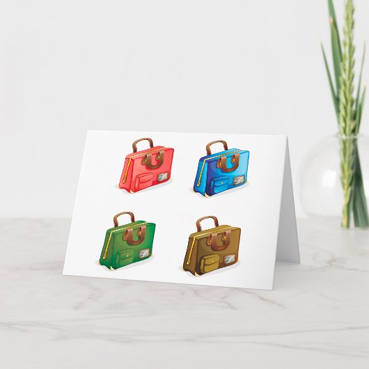 Colorful Travel Briefcase Collection Karte
