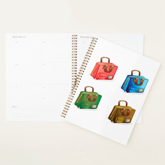 Colorful Travel Briefcase Collection Planer