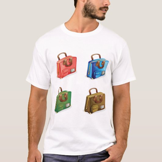 Colorful Travel Briefcase Collection T-Shirt (Vorderseite)