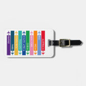 Colorful Travel Bucket Gepäckanhänger (Vorderseite horizontal)
