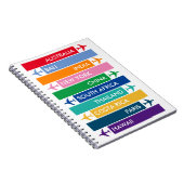 Colorful Travel Bucket Notizblock (Rechte Seite)