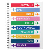 Colorful Travel Bucket Notizblock (Vorderseite)