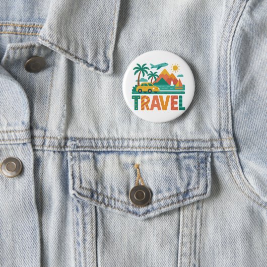 Colorful Travel Vacation Adventure Button (Beispiel)