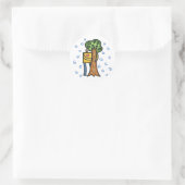 Colorful Tree Hugger Runder Aufkleber (Tasche)