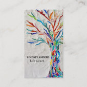 Colorful Tree Life Coach Business Card Visitenkarte (Vorderseite)