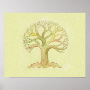 Colorful Tree of Life art print Poster