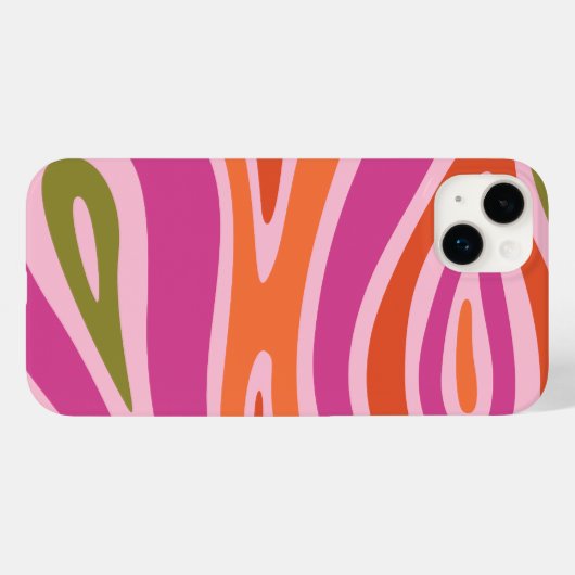 Colorful Trendy Modern iPhone Case  (Rückseite (Horizontal))