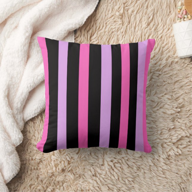 Colorful Trendy pink and black  Kissen (Decke)