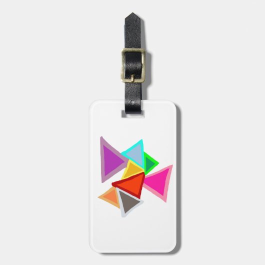 Colorful Triangles  Gepäckanhänger (Vorderseite vertikal)