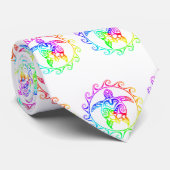 Colorful Tribal Turtle Krawatte (Gerollt)