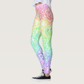 Colorful Trippy Boho Hippie Groovy Rainbow Marble Leggings (Links)