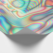 Colorful Trippy Holo Holographic Geschenkpapier (Ecke)