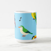 Colorful Tropical Birds Pattern Kaffeetasse (Mittel)