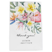 Colorful Tropical Floral Botanical Wedding  Mittlere Geschenktüte (Vorderseite)