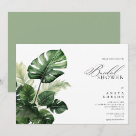 Colorful Tropical Floral | Greenery bridal shower  Einladung