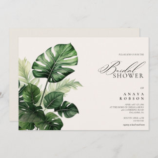 Colorful Tropical Floral | Greenery bridal shower  Einladung