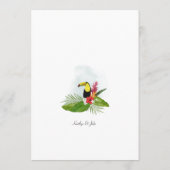 Colorful Tropical Floral  Wedding Menu Menükarte (Rückseite)