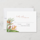 Colorful Tropical Floral Wedding RSVP (Vorderseite)