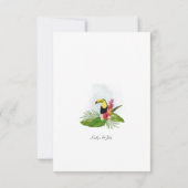 Colorful Tropical Floral Wedding RSVP (Rückseite)