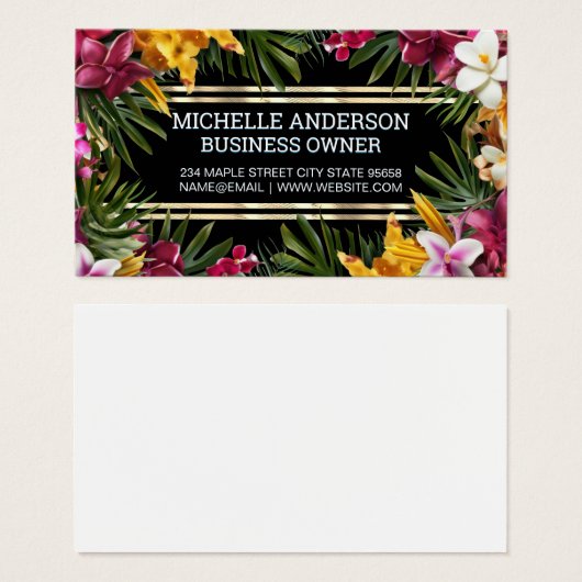 Colorful Tropical Flowers (Vorne & Hinten)