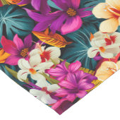 Colorful Tropical Flowers Kurzer Tischläufer (Ecke)