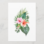 Colorful Tropical Party and Luau Menu Menükarte (Rückseite)