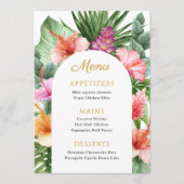 Colorful Tropical Party and Luau Menu Menükarte (Vorderseite)
