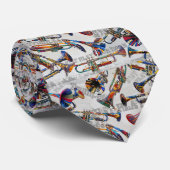 Colorful Trumpet Design  Krawatte (Gerollt)