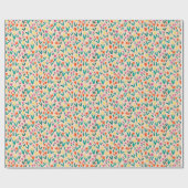 Colorful Tulip Pattern Cute Floral Gift Geschenkpapier (Flach)