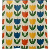 Colorful Tulip Pattern Duschvorhang (Vorderseite)