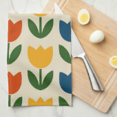 Colorful Tulip Pattern Geschirrtuch (Viertel Falte)