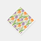 Colorful Tulip Pattern Serviette (Ecke)