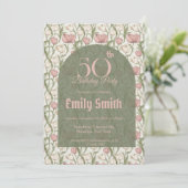 Colorful Tulip Themed Beach Party Einladung (Stehend Vorderseite)