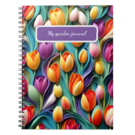 Colorful tulips Garden Journal Notizblock