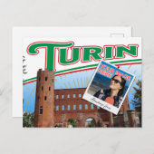 Colorful Turin Italy photo collage Postkarte (Vorne/Hinten)
