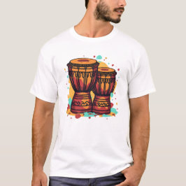 Colorful Twin Djembe Drums T-Shirt