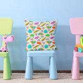 Colorful Umbrellas with Clouds and Raindrops Kissen