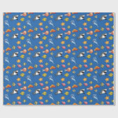 Colorful Under the Sea Ocean Animals Fish Pattern Geschenkpapier (Flach)