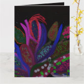 Colorful Undersea Large Greeting Card Karte (Gelbe Blume)
