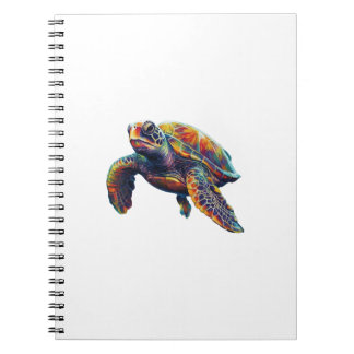 Colorful underwater sea turtle dreamlike beautiful notizblock