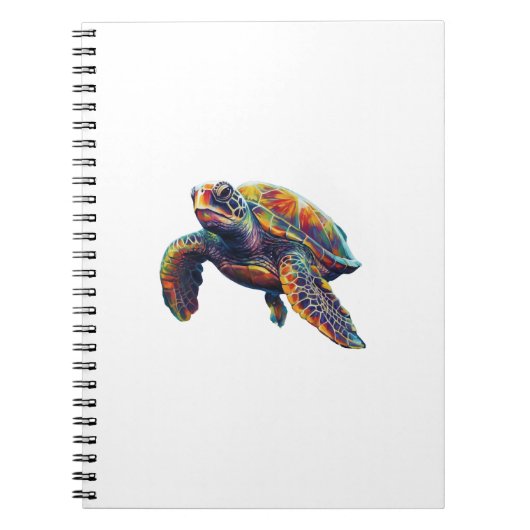 Colorful underwater sea turtle dreamlike beautiful notizblock (Vorderseite)