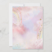 Colorful Unicorn Kids Birthday Invitation Einladung (Rückseite)