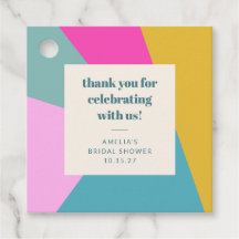 Colorful Unique Custom Bridal Shower Thank You