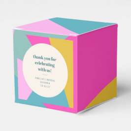 Colorful Unique Custom Bridal Shower Thank You Geschenkschachtel